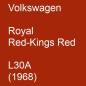 Preview: Volkswagen, Royal Red-Kings Red, L30A (1968).